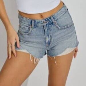 Garage Denim Festival Blue Denim Distress Shorts Size 09/29 NWT